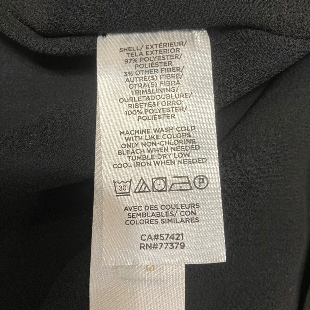 Ann Taylor Black Gold Metallic Dot Kimono Open Front Jacket M/L Black Label NWT - Picture 5 of 8